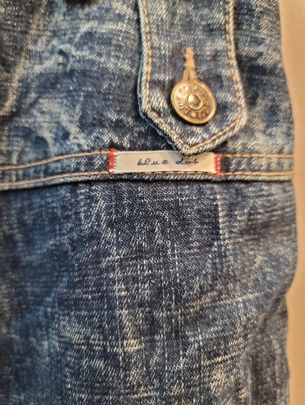 Vintage Blue Dot Wide-Leg Denim Culottes Cropped Gaucho Jeans - 6 - 100% Cotton - Picture 6 of 12